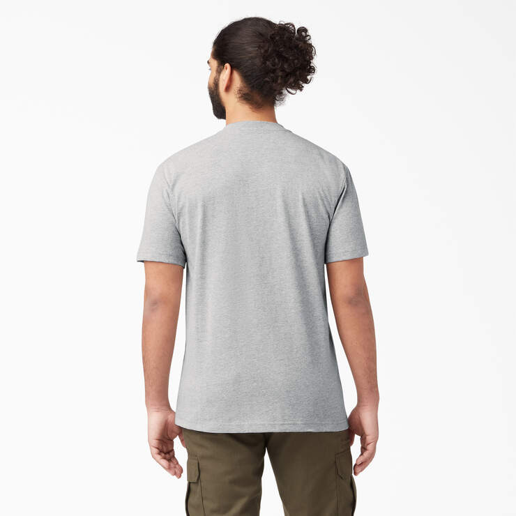 Heavyweight Short Sleeve Henley T-Shirt - Heather Gray (HG) image number 2