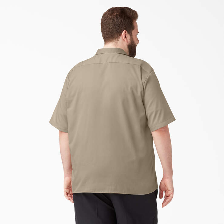 FLEX Relaxed Fit Short Sleeve Work Shirt - Desert Sand (DS) image number 4
