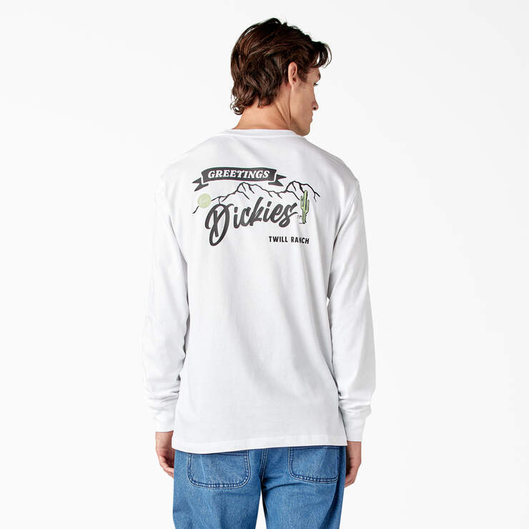 Dighton Long Sleeve Graphic T-Shirt - White (WH) image number 1