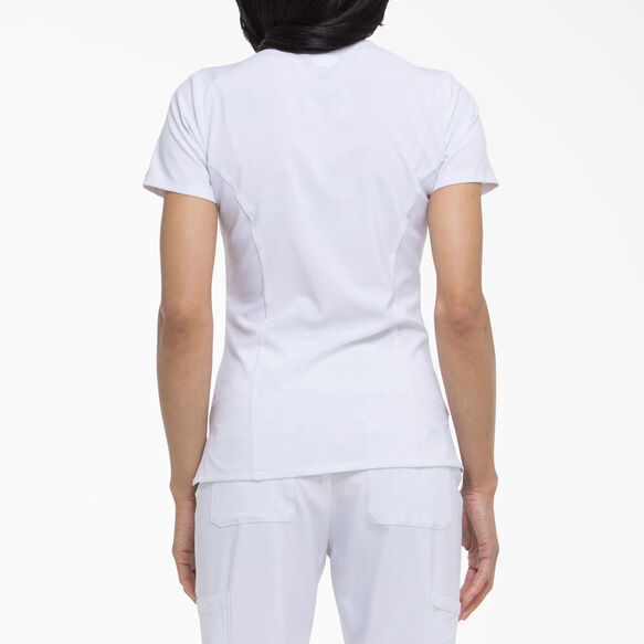 Women&#39;s EDS Essentials V-Neck Scrub Top - White &#40;DWH&#41;
