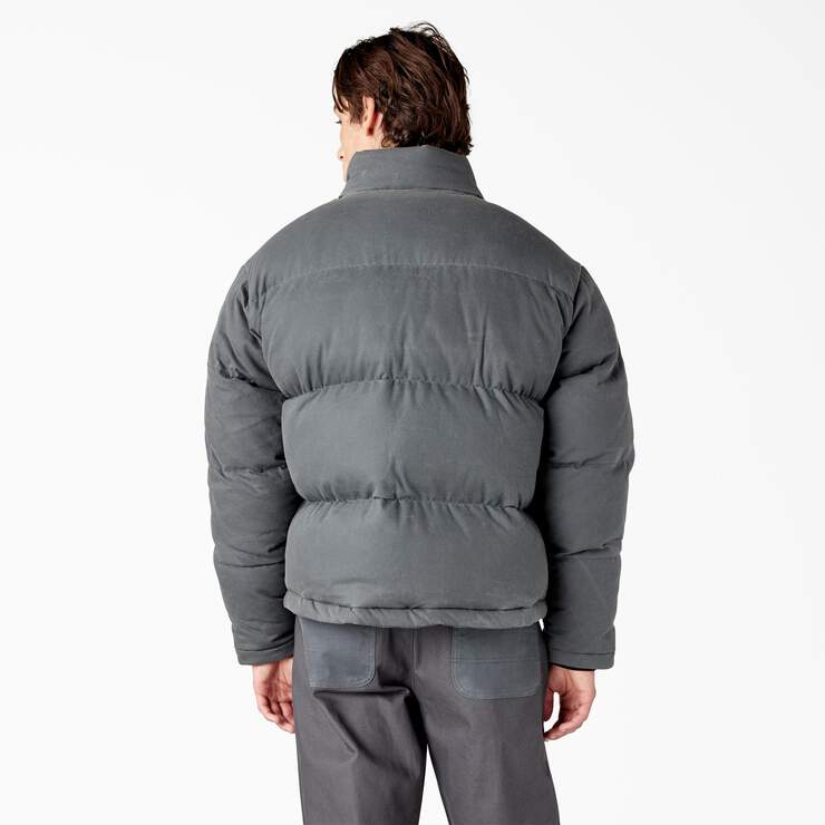 Lucas Fully Waxed Puffer Jacket - Charcoal Gray (CH) image number 2