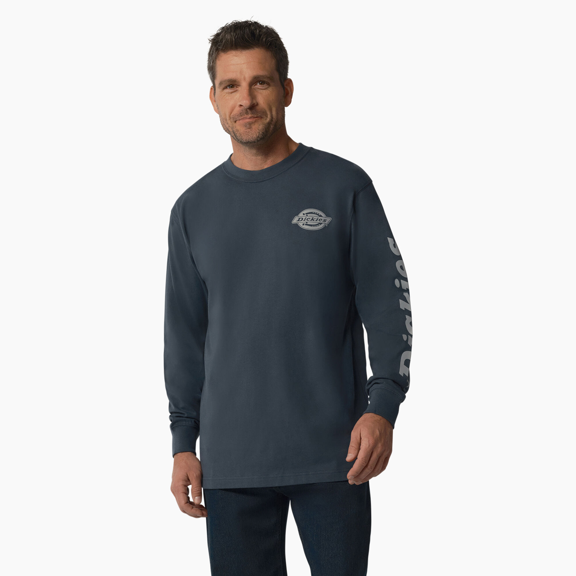Dickies men's long sleeve heavyweight crew neck outlet