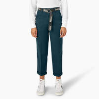 Women's Relaxed Fit Cropped Cargo Pants - Reflecting Pond (YT9)