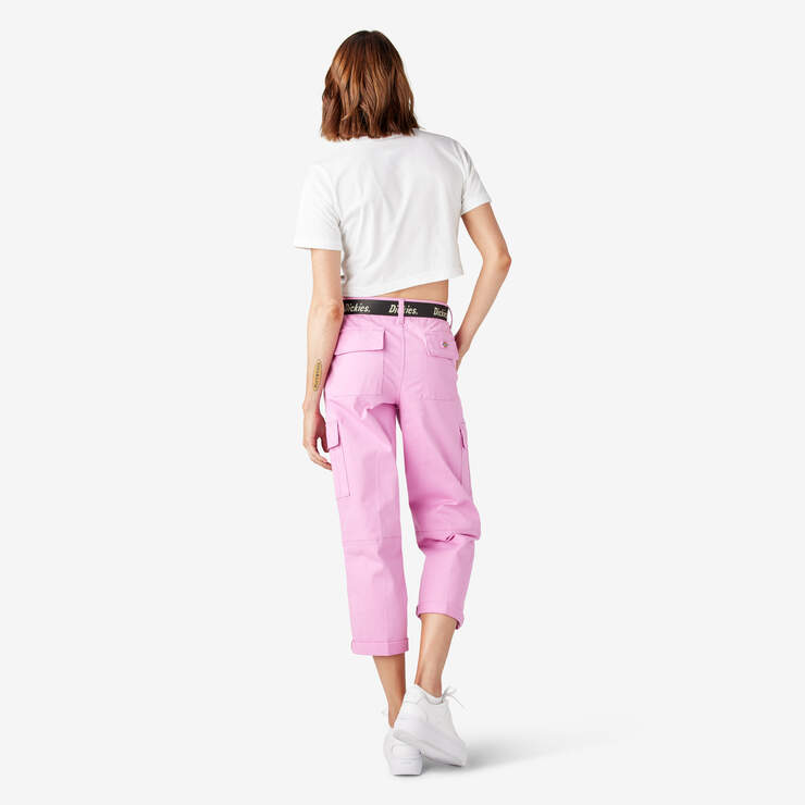 Women's Relaxed Fit Cropped Cargo Pants - Wild Rose (WR2) image number 6