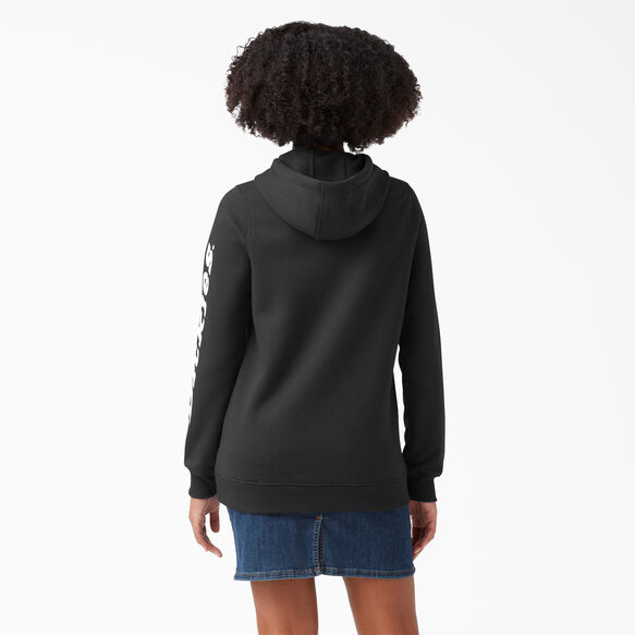Women&#39;s Heavyweight Logo Sleeve Pullover - Black &#40;KBK&#41;