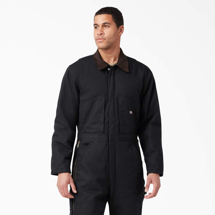 Duck Insulated Coveralls - Black (BK) image number 7