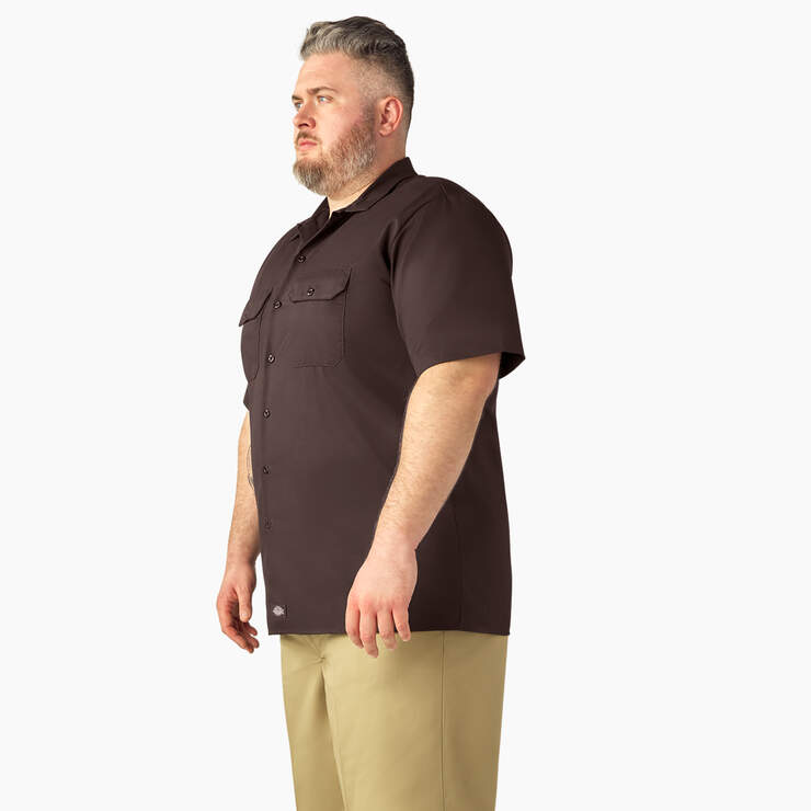 Short Sleeve Work Shirt - Dark Brown (DB) image number 7