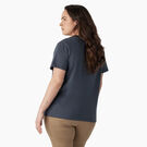 Women&#39;s Plus Heavyweight Short Sleeve Pocket T-Shirt - Airforce Blue &#40;AF&#41;