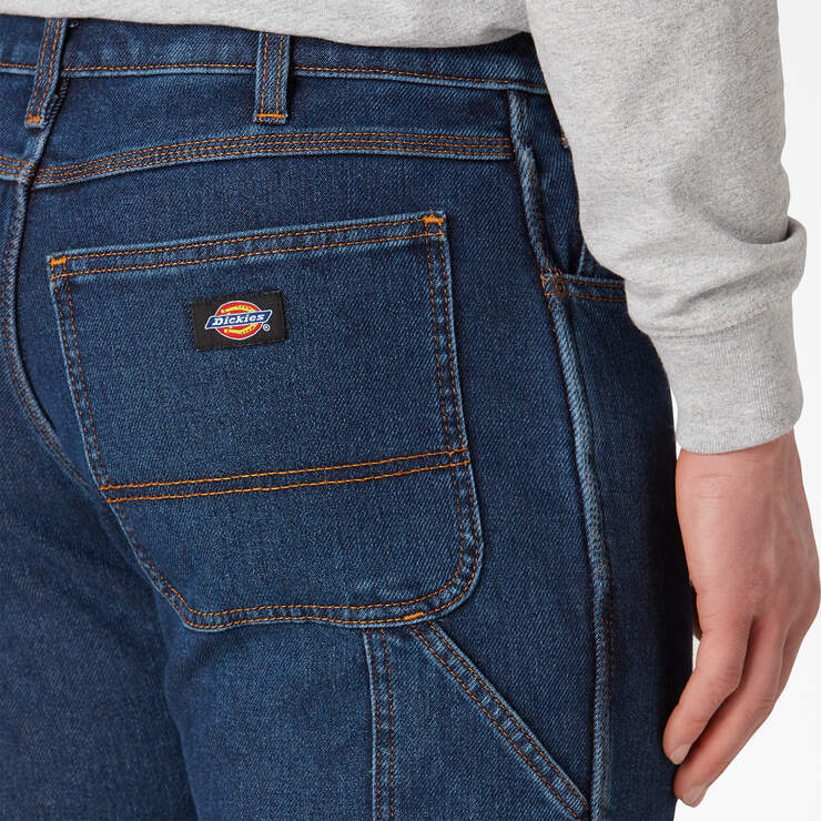 Lined Regular Fit Denim Carpenter Jeans - Stonewashed Indigo (SIWR) image number 5