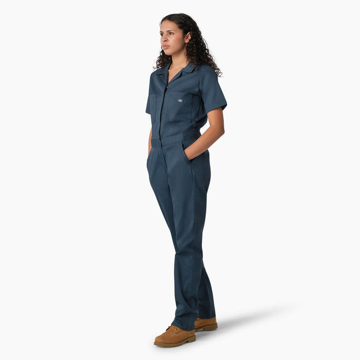 Women's FLEX Cooling Short Sleeve Coveralls - Airforce Blue (AF) image number 3