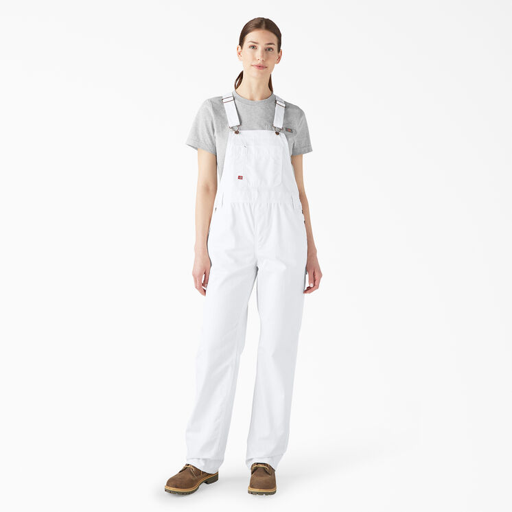 Women&#39;s Relaxed Fit Bib Overalls - White &#40;WH&#41;