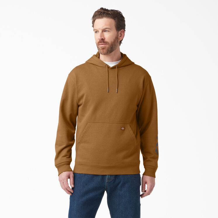 Water Repellent Sleeve Logo Hoodie - Brown Duck &#40;BD&#41;