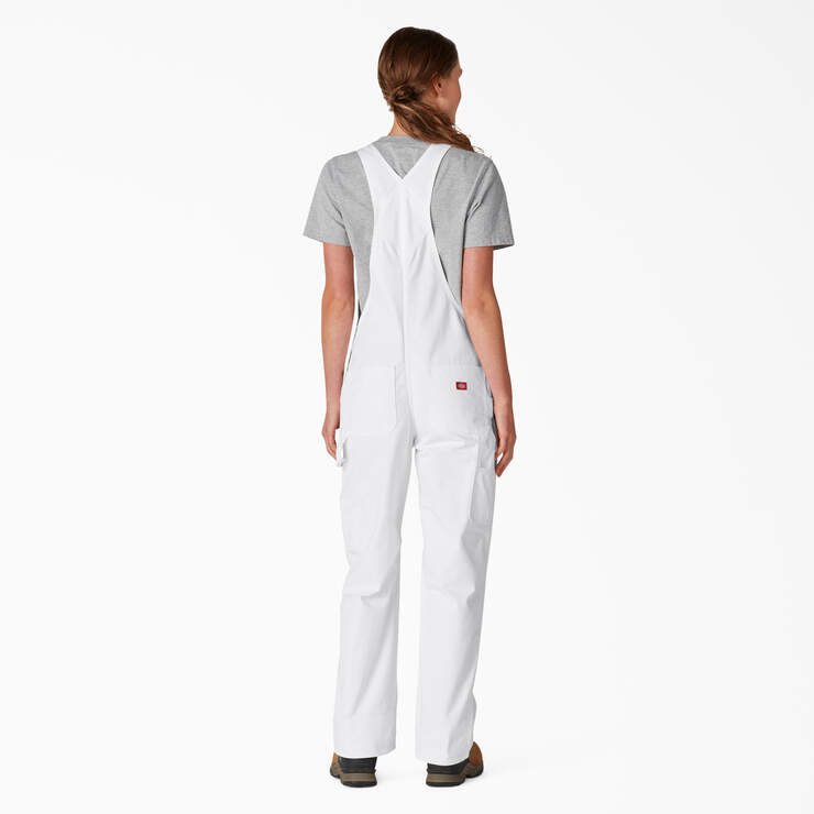 Women's Relaxed Fit Bib Overalls - White (WH) image number 2