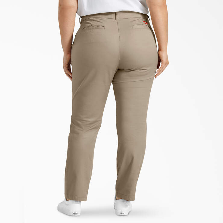 Women's Plus Straight Fit Pants - Rinsed Desert Sand (RDS) image number 2