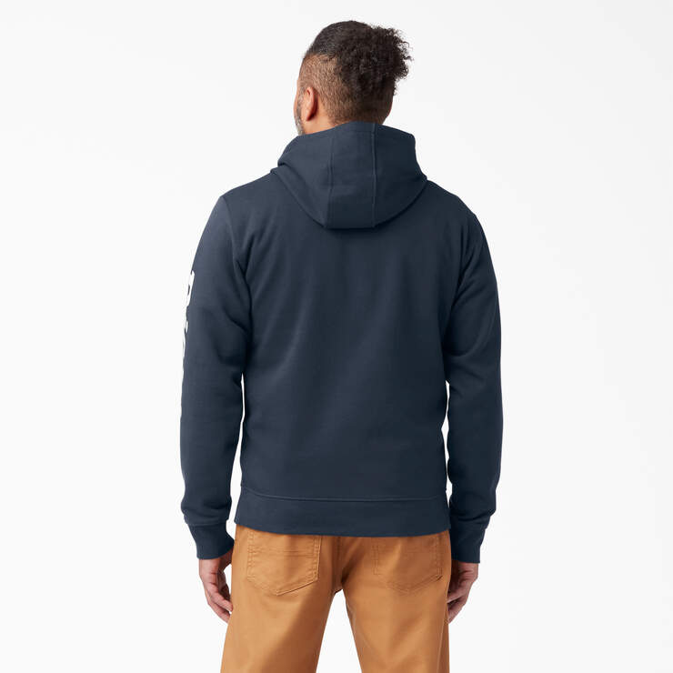 Logo Sleeve Fleece Hoodie - Dark Navy (DN) image number 2