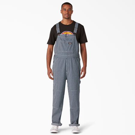 Rinsed Hickory Stripe Double Knee Bib Overalls - Rinsed Hickory Stripe &#40;RHS&#41;