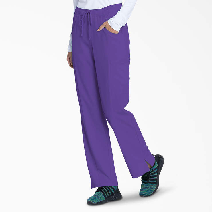 Women's EDS Essentials Drawstring Scrub Pants - Purple Grape (GP) image number 3