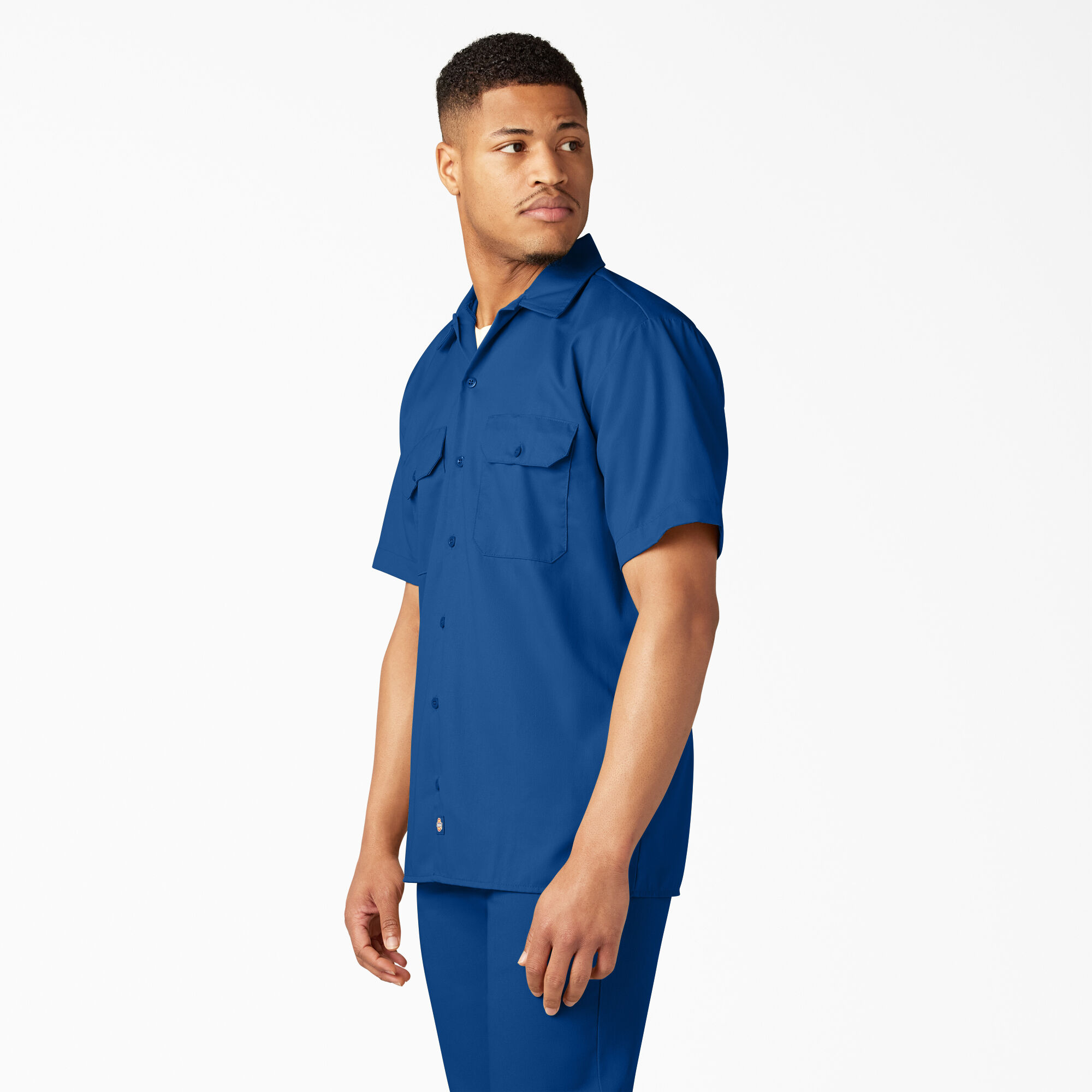 royal blue work shirt