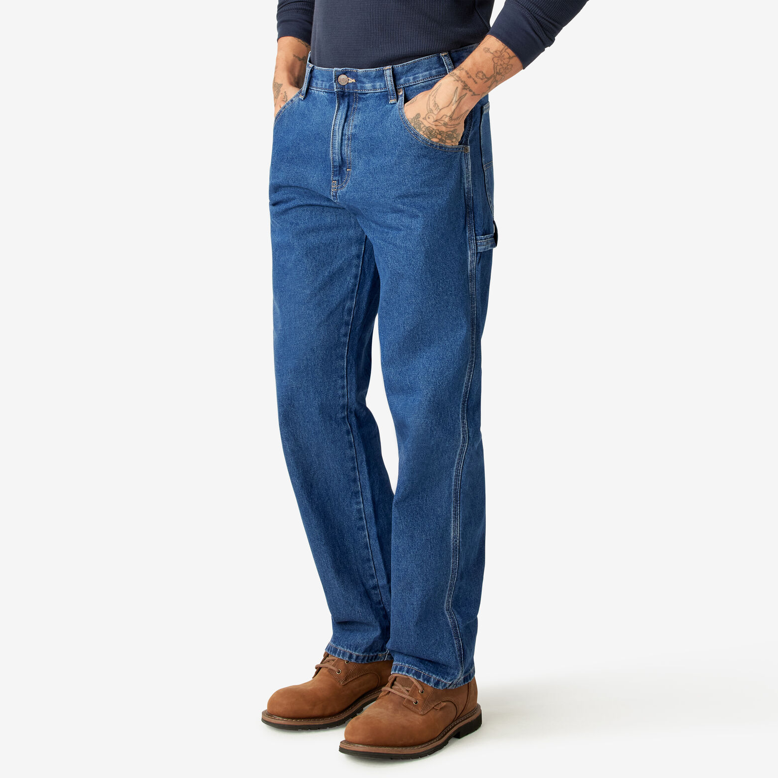 Relaxed Fit Stonewashed Carpenter Denim Jeans Mens Jeans Dickies