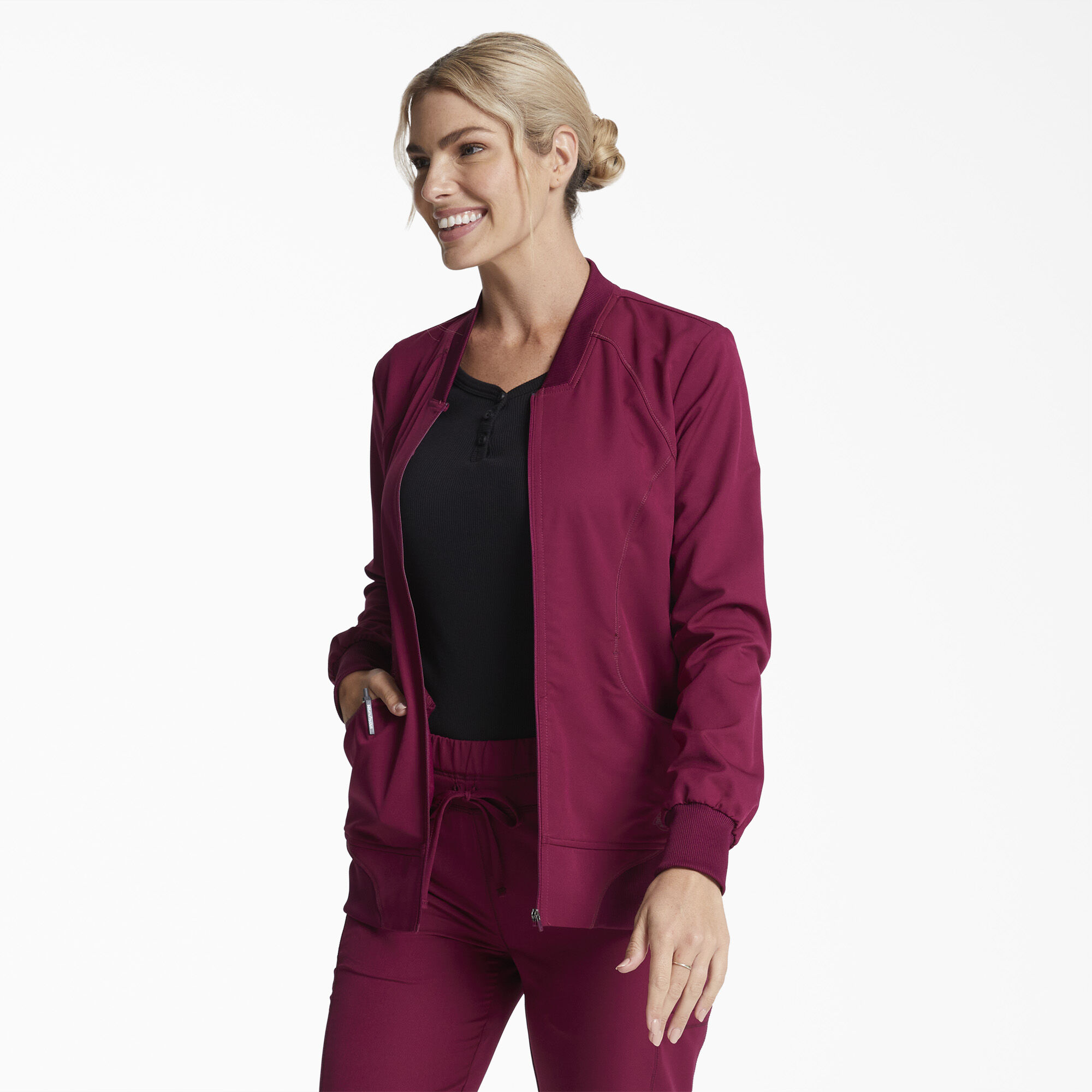 Dickies warm up hotsell scrub jacket