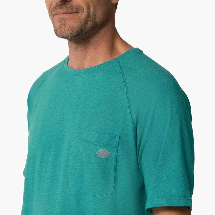 Cooling Short Sleeve Pocket T-Shirt - Deep Lake Heather (D2H) image number 5