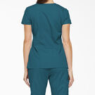 Women&#39;s EDS Signature V-Neck Scrub Top with Pen Slot - Caribbean Blue &#40;CRB&#41;