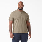 Heavyweight Short Sleeve Henley T-Shirt - Desert Sand &#40;DS&#41;