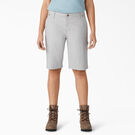 Women&rsquo;s Relaxed Fit Duck Carpenter Shorts, 11&quot; - Rinsed Alloy &#40;RAL&#41;