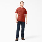 Heavyweight Heathered Short Sleeve Pocket T-Shirt - Rustic Red Heather &#40;RRH&#41;