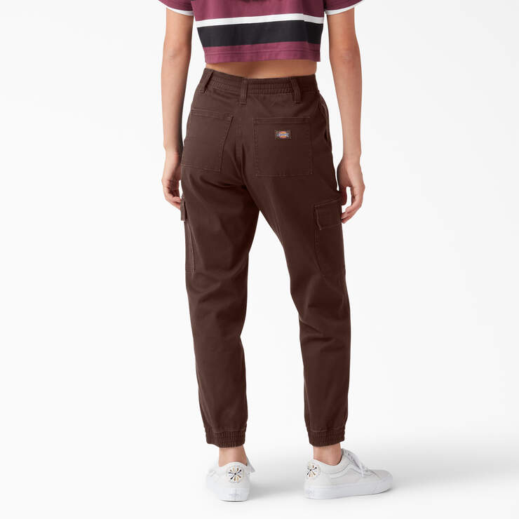 Women's High Rise Fit Cargo Jogger Pants - Chocolate Brown (CB) image number 2