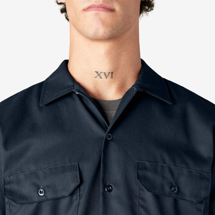 Short Sleeve Work Shirt - Dark Navy (DN) image number 11