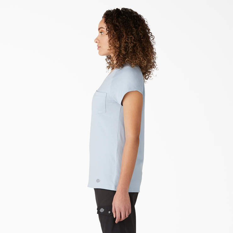 Women's Cooling Short Sleeve Pocket T-Shirt - Fog Blue (FE) image number 3