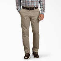 Dickies X-Series Active Waist Regular Tapered Fit Washed Chino Pants - Rinsed Desert Sand (RDS)