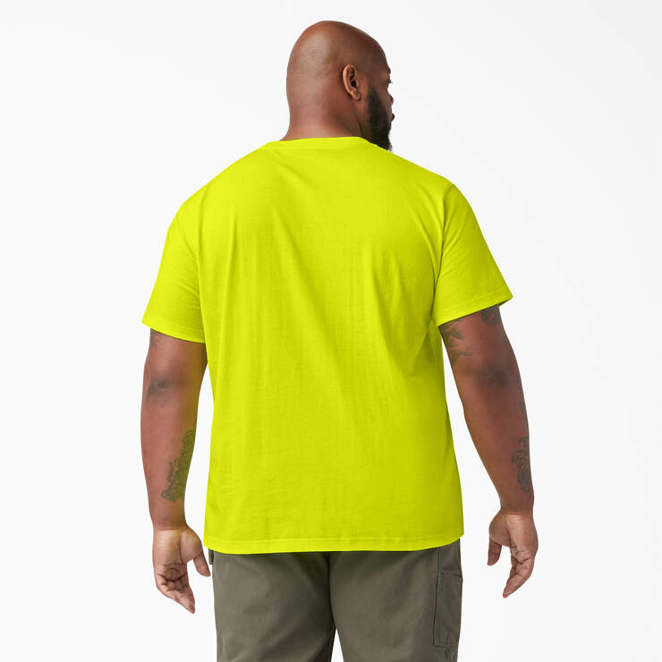 Heavyweight Neon Short Sleeve Pocket T-Shirt - Bright Yellow (BWD) image number 5