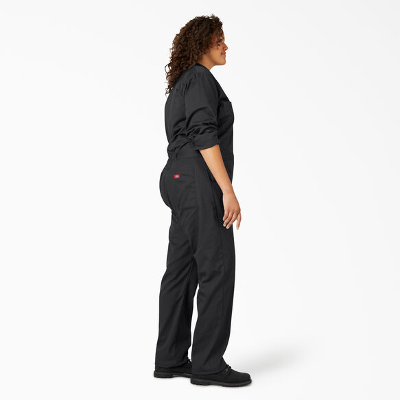 Women&#39;s Plus Long Sleeve Coveralls - Black &#40;BK&#41;