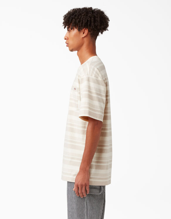 Relaxed Fit Striped Pocket T-Shirt - Cloud Stripe &#40;L2S&#41;