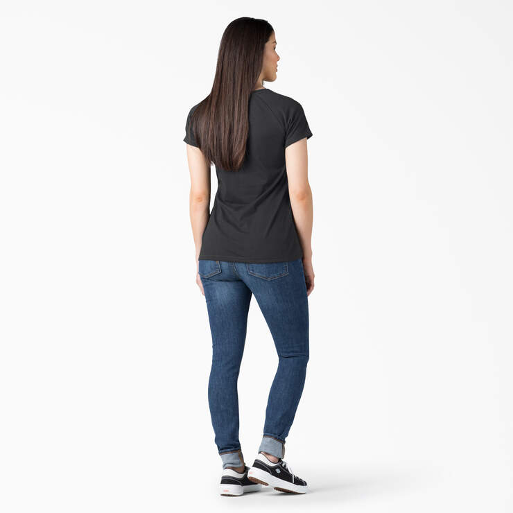 Women's Cooling Short Sleeve Pocket T-Shirt - Black (KBK) image number 4