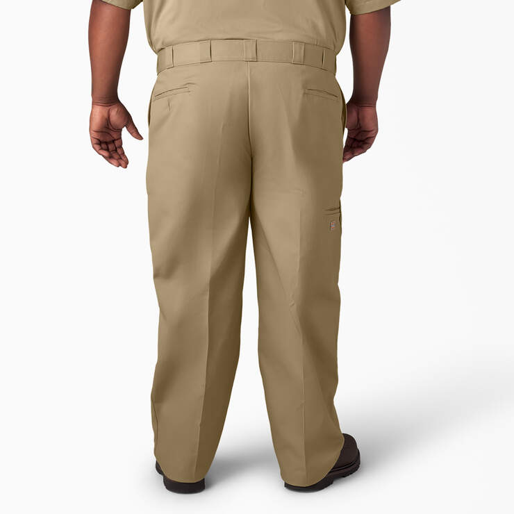 Loose Fit Double Knee Work Pants - Khaki (KH) image number 6