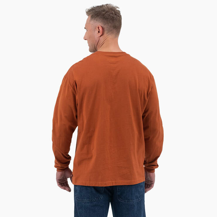 Long Sleeve Henley T-Shirt - Gingerbread Brown (IE) image number 2