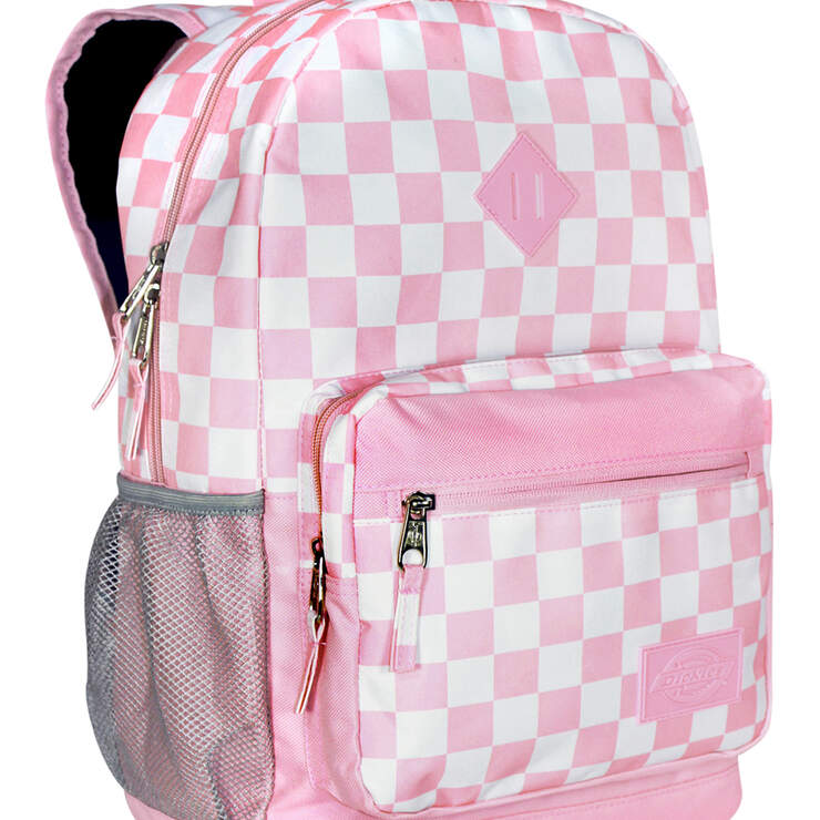 Study Hall Pink Checkered Backpack - Pink White Checkered (CKW) image number 3