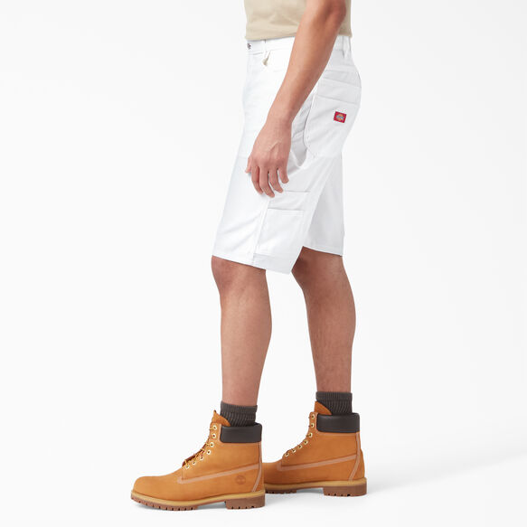 FLEX Relaxed Fit Utility Painter&#39;s Shorts, 11&quot; - White &#40;WH&#41;