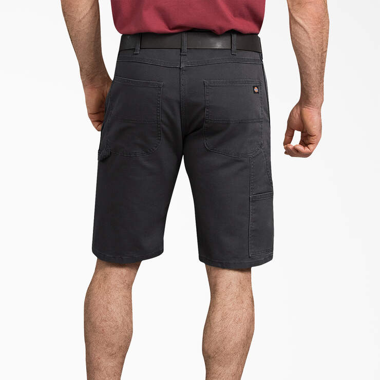 FLEX Regular Fit Duck Carpenter Shorts, 11" - Stonewashed Black (SBK) image number 4