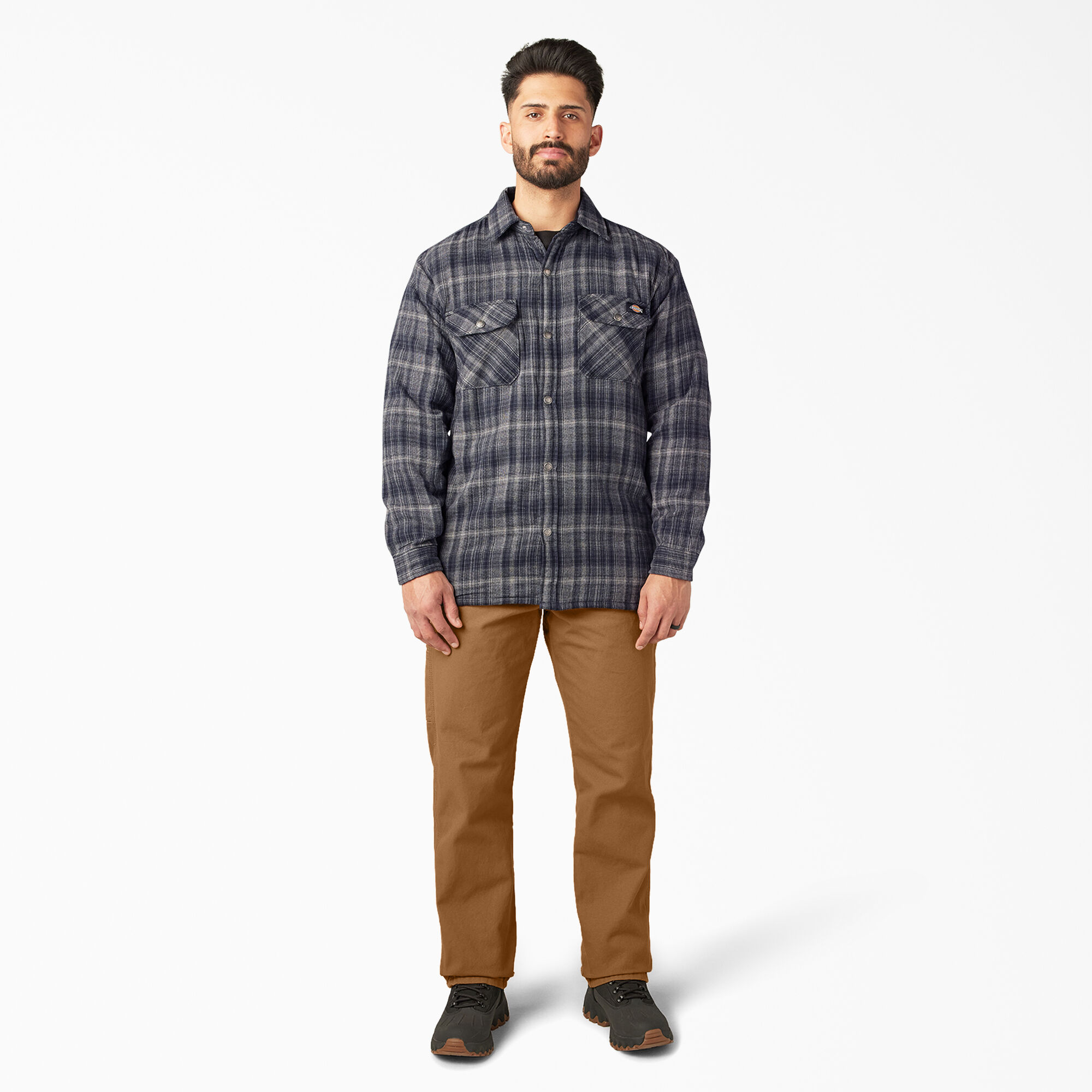 High Pile Fleece Lined Flannel Shirt Jacket with DWR Men s Shirt