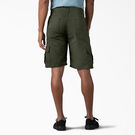 Relaxed Fit Duck Cargo Shorts, 11&quot; - Stonewashed Olive Green &#40;SOG&#41;