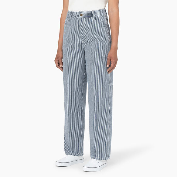 Women&#39;s Hickory Stripe Pants - Airforce Blue &#40;AF&#41;