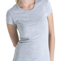 Dickies Girl Juniors' Short Sleeve Crew Neck T-Shirt - Heather Gray (HG)