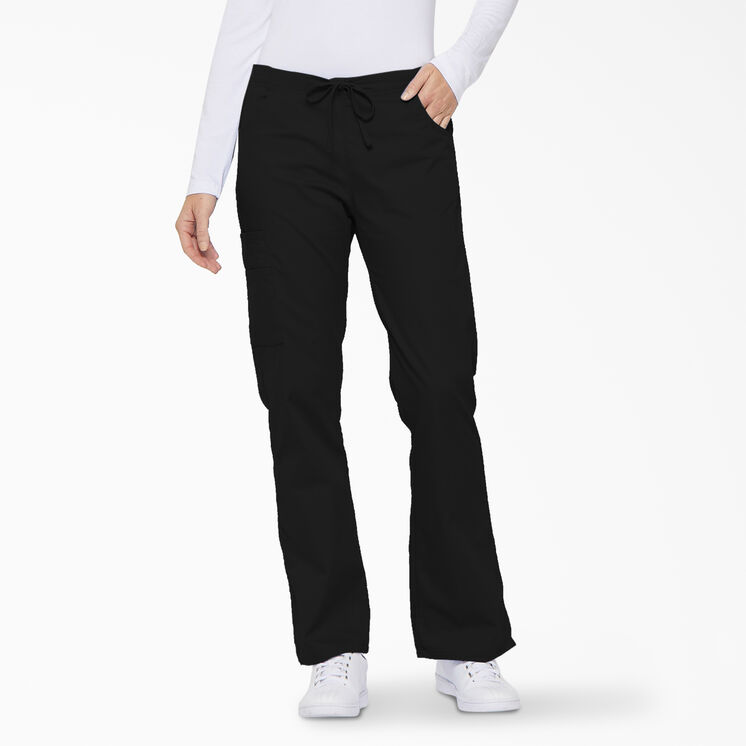 Women&#39;s EDS Signature Flare Leg Cargo Scrub Pants - Black &#40;BLK&#41;