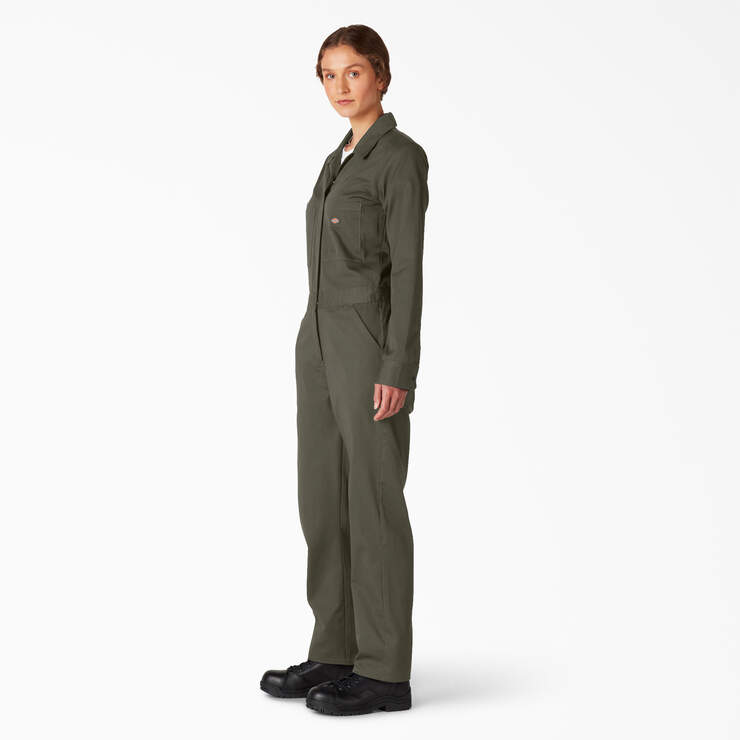 Women's Long Sleeve Coveralls - Moss Green (MS) image number 3