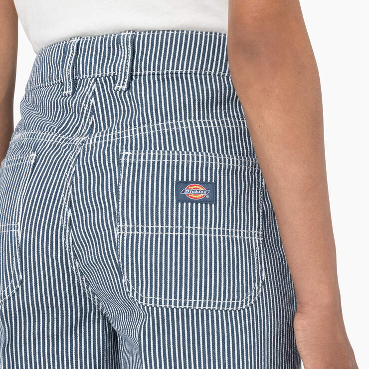Women's Regular Fit Hickory Stripe Pants - Airforce Blue (AF) image number 7