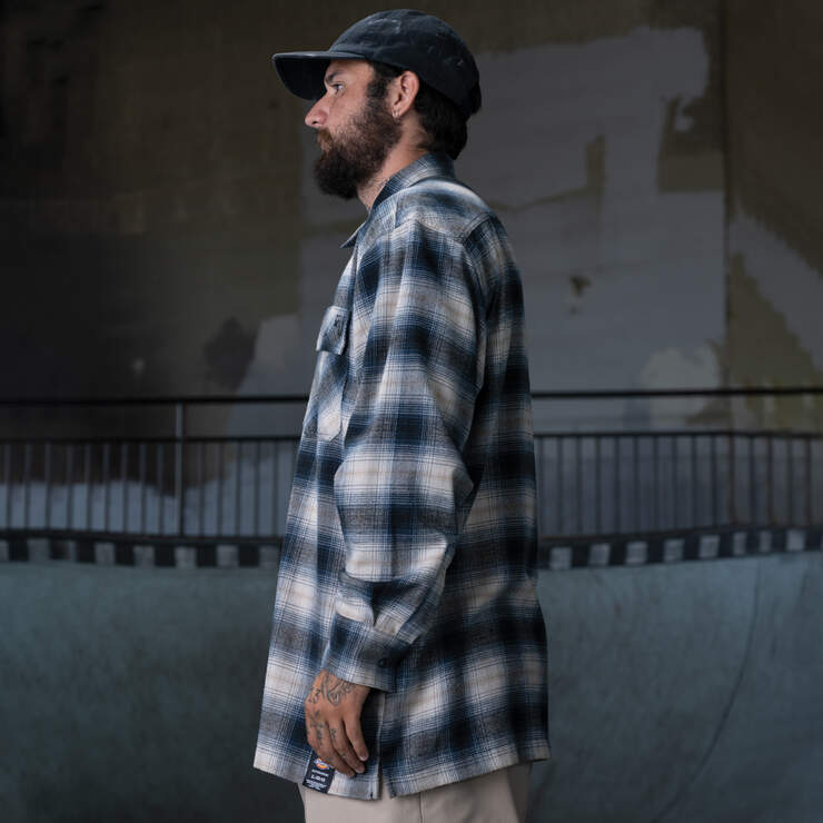 Ronnie Sandoval Brushed Flannel Shirt - Blue Ombre Plaid (OL2) image number 3